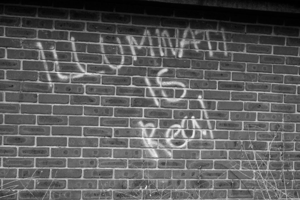 Graffiti stating "Illuminati is real"